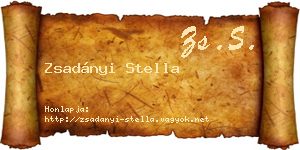 Zsadányi Stella névjegykártya